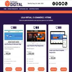 Loja Site para Vitrine de Produtos Digitais 100% responsivo em PHP com Painel Administrador